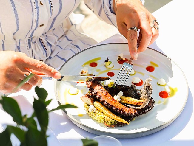 Octopus dish by Chef Michel Roth